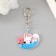 Acryl keychain "Cute animals in the umbrella" 4,7x4.9 cm