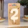 Candle in the Cake "Fine", number "2", pearl, 6.5 cm
