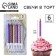 Candles for the cake, multi -colored, 6 pcs.