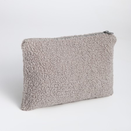 Lightning cosmetic bag, textura, gray color-4