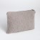 Lightning cosmetic bag, textura, gray color