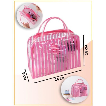 Lightning cosmetic bag, pink color-3