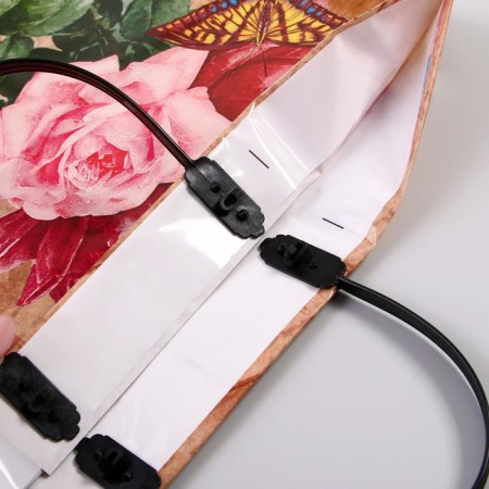 Paris with roses package, polyethylene with a plastic pen, 37x35 cm, 90 μm-1