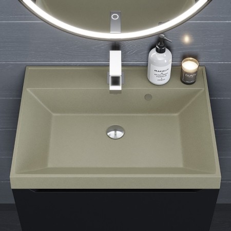 Sink uperwood Classic Quartz 60 cm, quartz, beige matte, dessert-2