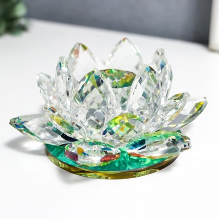 Souvenir glass "Lotus Crystal Troundword Holography" d = 11 cm-1