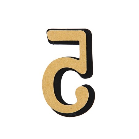 Door number "5", plastic, chromium color-2