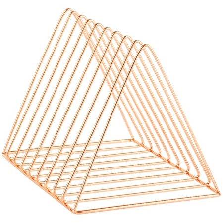 Meshu "Rose Gold" paper and letters stand, 10 sections, metal, pink gold