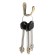 Hook furniture tundra TKO008, one -rod, bronze