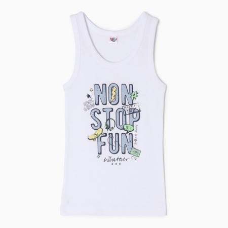 T-shirt for a boy, white color, height 98-104 cm