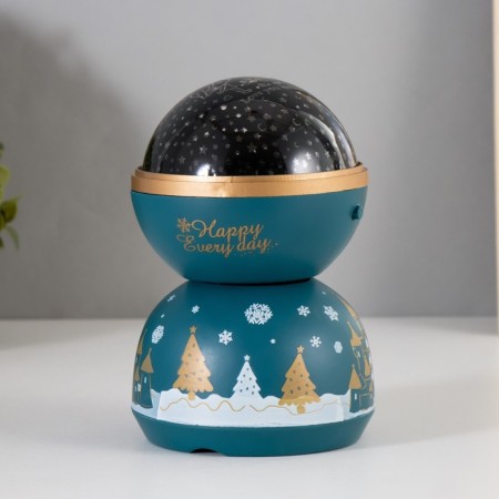Night Projector "Winter Fairy Tale" LED 3HLR44 Green 9x9x15 cm Risalux-1