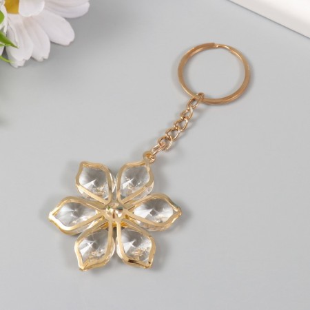Trick Metal "Flower with crystals" gold 5.3x4.2 cm-1