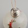 A set of Christmas tree balls "Felal patterns" 3 pcs., Batteries, 1 LED, glow warm white