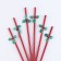 Pipe for cocktail "berries", in a set 6 pieces
