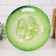 Board cutting and serving round kitchen "cucumber in context", 25.5 cm