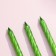 Candles in the cake "Spiral", 6 cm, green, set 10 pcs
