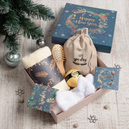 New Year's gift set of Ethel "Happy New Year", towel and accessories