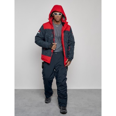 Male ski suit, size 52, dark blue color-12