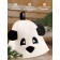 A cap for a bathhouse with children's thermal "Panda" with ears, felt, 100% wool