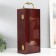 Casket Wood for a bottle "Corona - Crown and Leo" Red tree 3 objects 15x11x35 cm