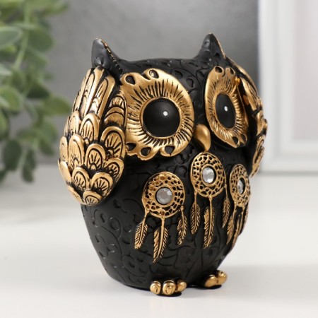Souvenir Polystone "Owl with Dream Capers" Set 3 pcs 5.5x8.5x10 cm-2