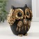 Souvenir Polystone "Owl with Dream Capers" Set 3 pcs 5.5x8.5x10 cm