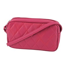 Female bag, artificial leather, dark pink 20x6x12 cm