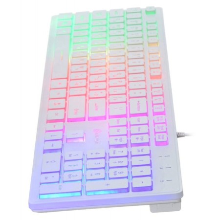 Keyboard Rlit 550ML White Usb Slim Multimedia Led-3