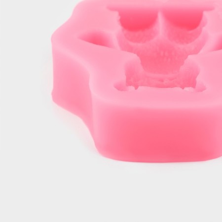 Mold Dolyana "Bear", silicone, 8 × 6.5 cm, pink color-3