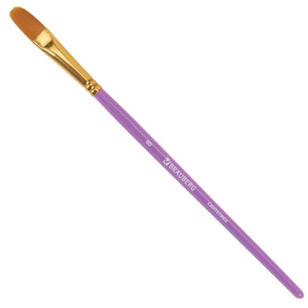 System of brushes synthetics 10 pieces, Brauberg, round; oval; flat; Liners-5