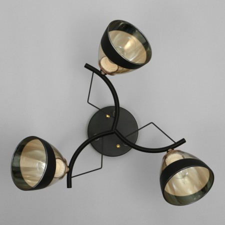 Adelela chandelier 3he27 40w Black-gold 60x60x26 cm Bayerlux-5