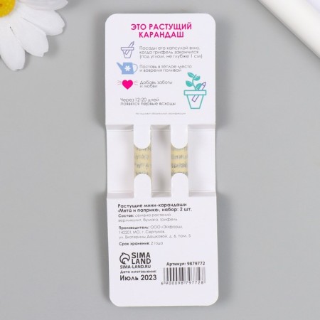 Growing gift pencils Mini "Mint and Paprika" set 2 pcs-1