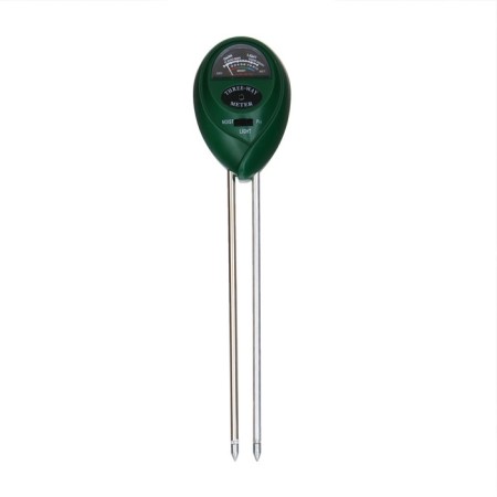Soil meter 3 in 1: for moisture, acidity, illumination, color mix, Greengo-8