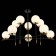 Ceiling Ceiling ST LUCE. SL1203.402.10. Limano. 10x60 watts, E27, 93x54 cm, black color, brass