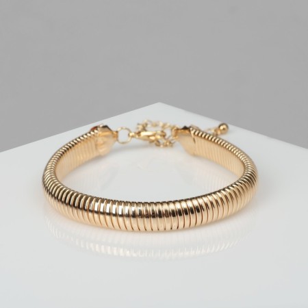 Bracelet Metal "Relief" narrow, 26 cm, color gold-1