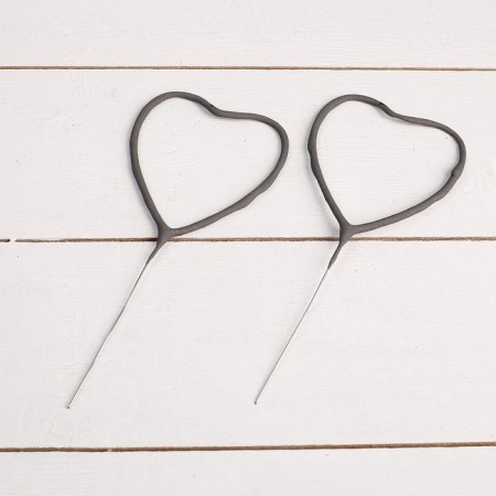Bengal lights, 17 cm, 2 pieces, curly, "heart", 30 seconds-1