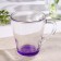 Glass mug "jam", 250 ml, purple color