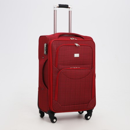 Small suitcase 24 "on lightning, code castle, with extension, red color-1