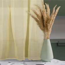 Штора-тюль для кухни Witerra Лен 140х180см, желтый , вуаль, пэ100%