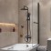 Shower system IDDIS RAY RAYBL3FI06, tropical shower, shower, brass, black