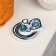 Gzhel candlestick, on a saucer, small