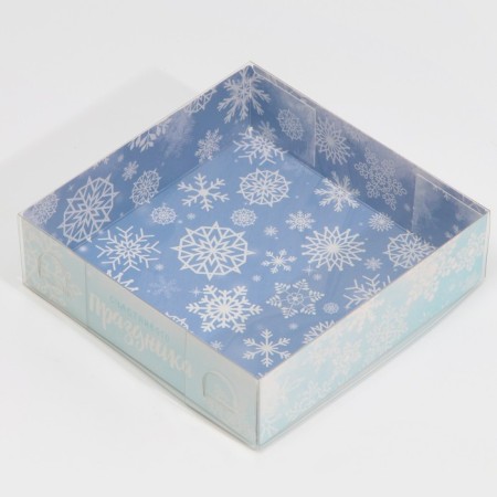 Box for confectionery "Winter - War of Magic", 12 x 12 x 3 cm, New Year-1