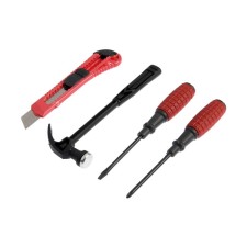 Set of tools scrap, hammer, 2 screwdrivers, knife, 4 items