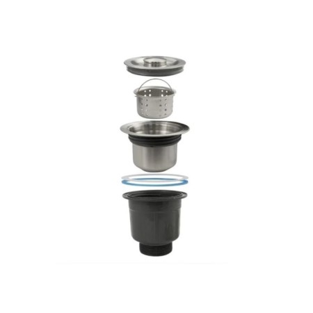 Siphon for washing Fabia Profi 8733, overflow, diverts under the drain hose, garbage collection, black-2
