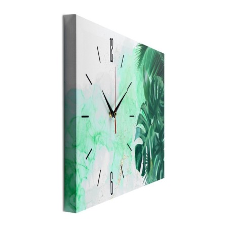 Carty clock is wall-mounted, interior "leaves", 35 x 60 cm, on canvas, silent-2