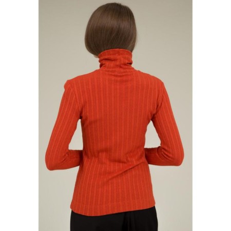 Women's turtleneck Eliseeva Olesya, size 52, Terracotta color-1