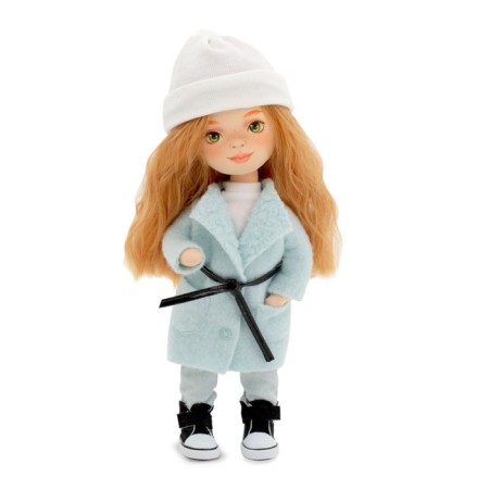 Sunny soft doll "in a mint -colored coat", 32 cm