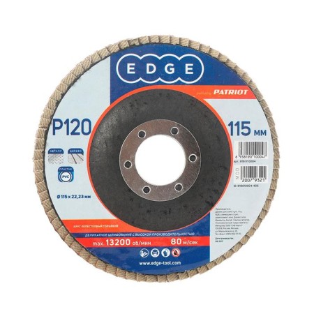 Circle petal end Edge by Patriot, 115x22.23 mm, P120