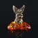 Souvenir "Angel with wings", brass, amber resin, 2.6x1.7x1.5 cm