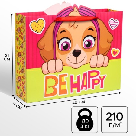 Gift package "Be happy" 31x40x11 cm, packaging, puppy patrol