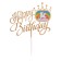 Topper "Happy Birthday", unicorn